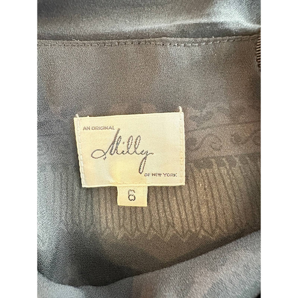 Milly of New York Silk Halter Sheath Dress Sz. 6 - Picture 4 of 10